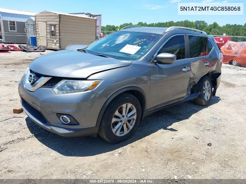 5N1AT2MT4GC858068 2016 Nissan Rogue S/Sl/Sv