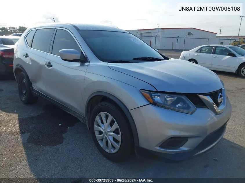 JN8AT2MT0GW005108 2016 Nissan Rogue S