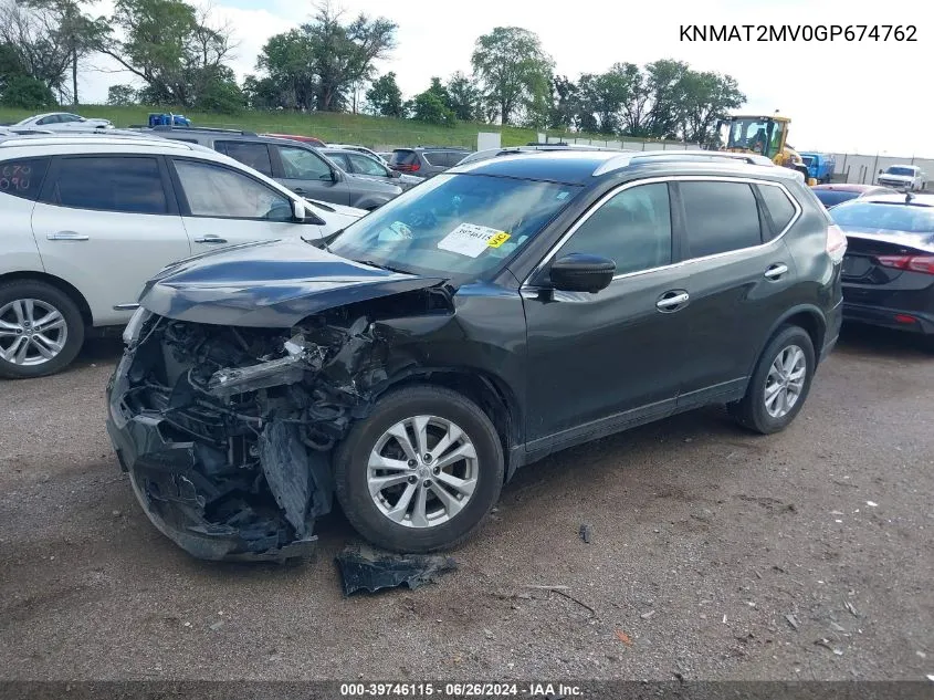 KNMAT2MV0GP674762 2016 Nissan Rogue Sv