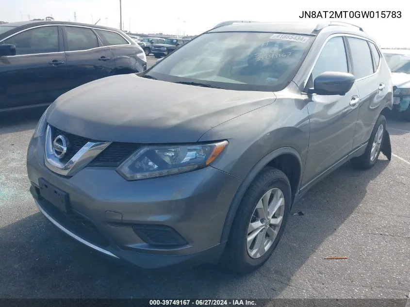 JN8AT2MT0GW015783 2016 Nissan Rogue Sv