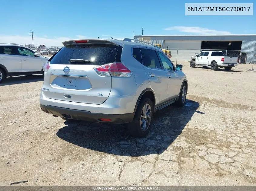 5N1AT2MT5GC730017 2016 Nissan Rogue Sl