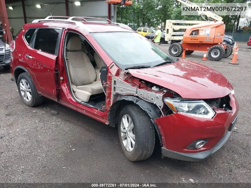 KNMAT2MV0GP672297 2016 Nissan Rogue Sv