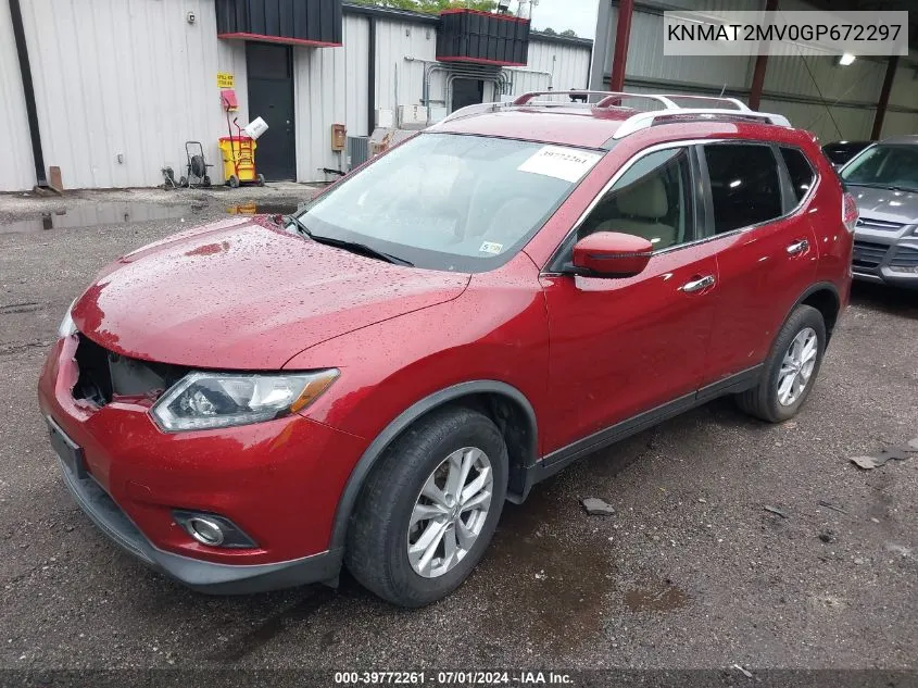 KNMAT2MV0GP672297 2016 Nissan Rogue Sv