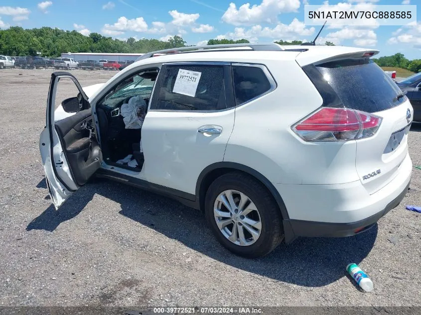 2016 Nissan Rogue Sv VIN: 5N1AT2MV7GC888585 Lot: 39772521