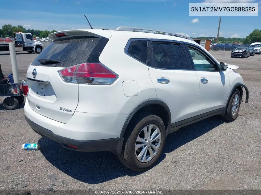 2016 Nissan Rogue Sv VIN: 5N1AT2MV7GC888585 Lot: 39772521