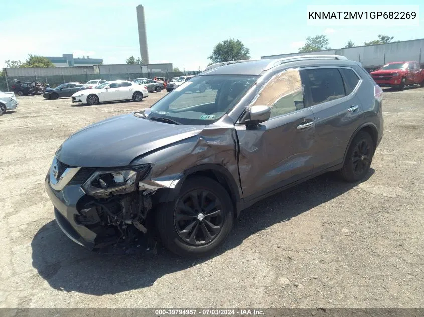 KNMAT2MV1GP682269 2016 Nissan Rogue Sv