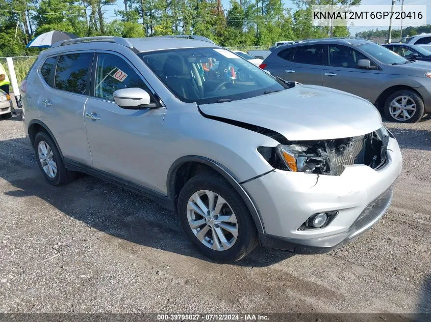 2016 Nissan Rogue S/Sl/Sv VIN: KNMAT2MT6GP720416 Lot: 39795027