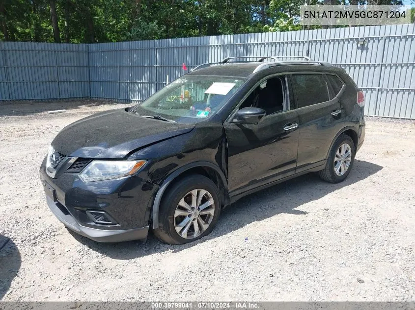 5N1AT2MV5GC871204 2016 Nissan Rogue Sv