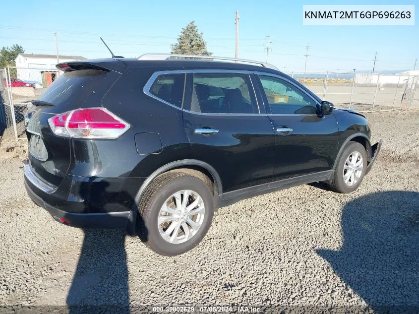 2016 Nissan Rogue Sv VIN: KNMAT2MT6GP696263 Lot: 39802629