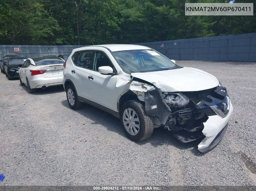 KNMAT2MV6GP670411 2016 Nissan Rogue S