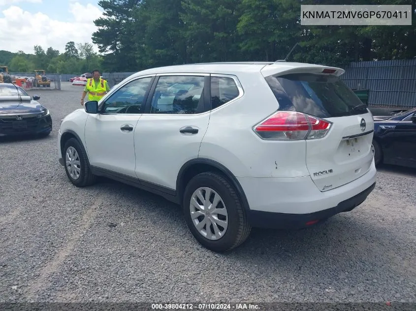 KNMAT2MV6GP670411 2016 Nissan Rogue S