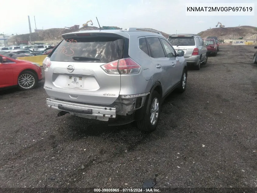 KNMAT2MV0GP697619 2016 Nissan Rogue Sv