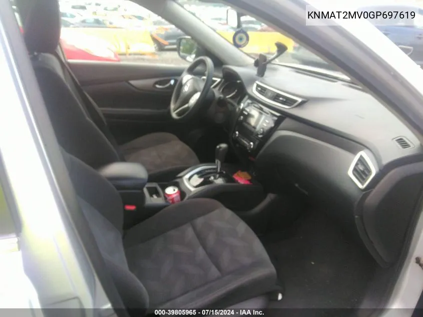 KNMAT2MV0GP697619 2016 Nissan Rogue Sv