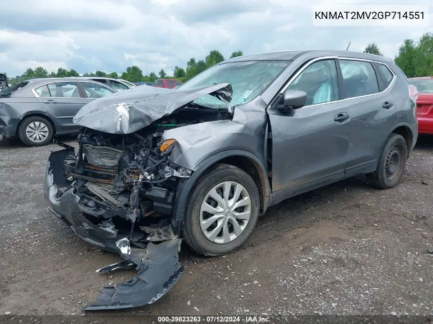 KNMAT2MV2GP714551 2016 Nissan Rogue S