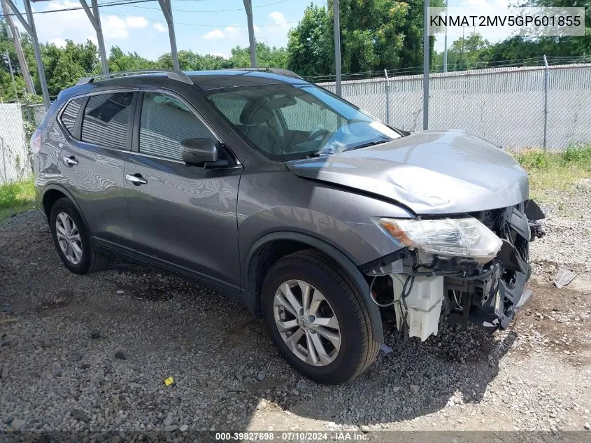 2016 Nissan Rogue Sv VIN: KNMAT2MV5GP601855 Lot: 39827698