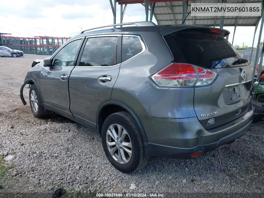 KNMAT2MV5GP601855 2016 Nissan Rogue Sv