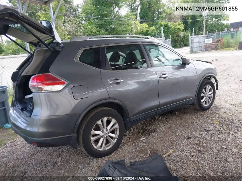 KNMAT2MV5GP601855 2016 Nissan Rogue Sv