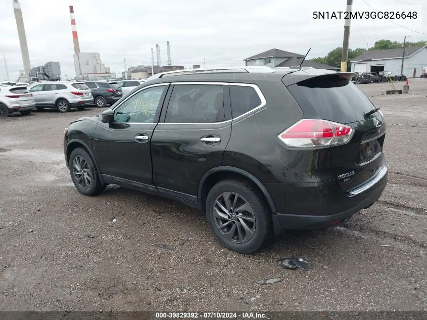 5N1AT2MV3GC826648 2016 Nissan Rogue Sl