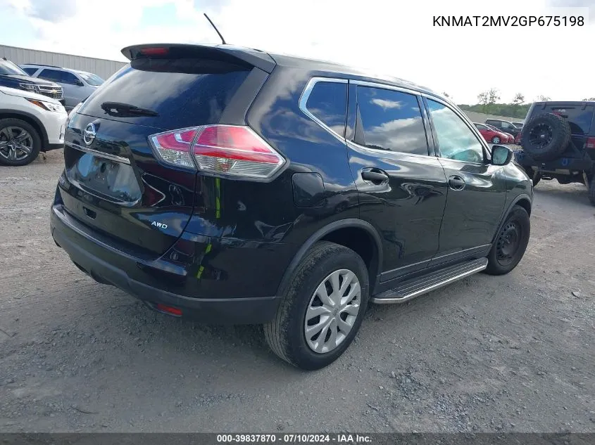 KNMAT2MV2GP675198 2016 Nissan Rogue S/Sl/Sv