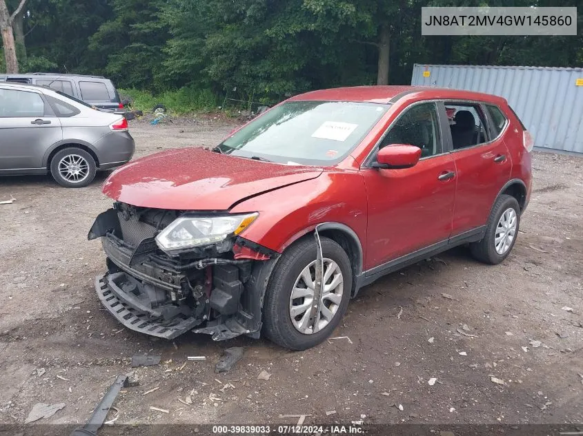 2016 Nissan Rogue S VIN: JN8AT2MV4GW145860 Lot: 39839033