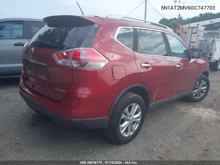 5N1AT2MV6GC747703 2016 Nissan Rogue S/Sl/Sv