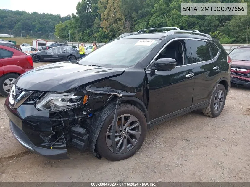 2016 Nissan Rogue Sl VIN: 5N1AT2MT0GC797656 Lot: 39847829