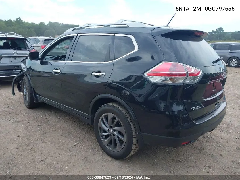 2016 Nissan Rogue Sl VIN: 5N1AT2MT0GC797656 Lot: 39847829