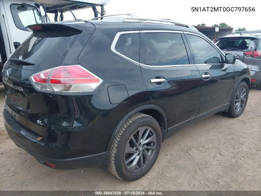 2016 Nissan Rogue Sl VIN: 5N1AT2MT0GC797656 Lot: 39847829