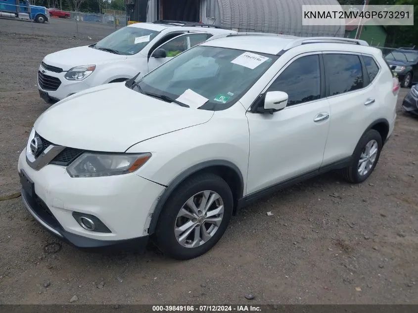 KNMAT2MV4GP673291 2016 Nissan Rogue Sv