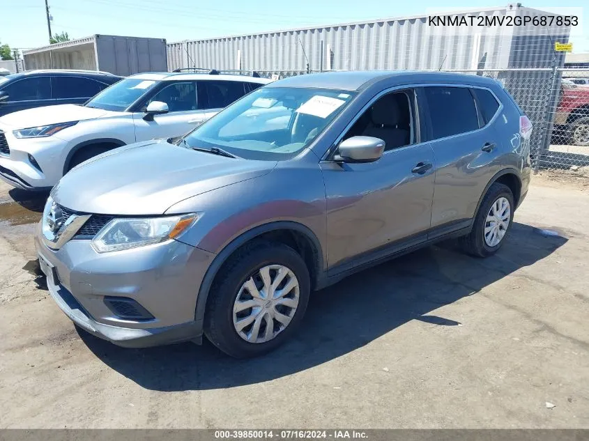 KNMAT2MV2GP687853 2016 Nissan Rogue S/Sl/Sv