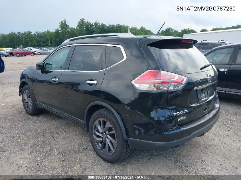 2016 Nissan Rogue Sl VIN: 5N1AT2MV2GC787230 Lot: 39869107