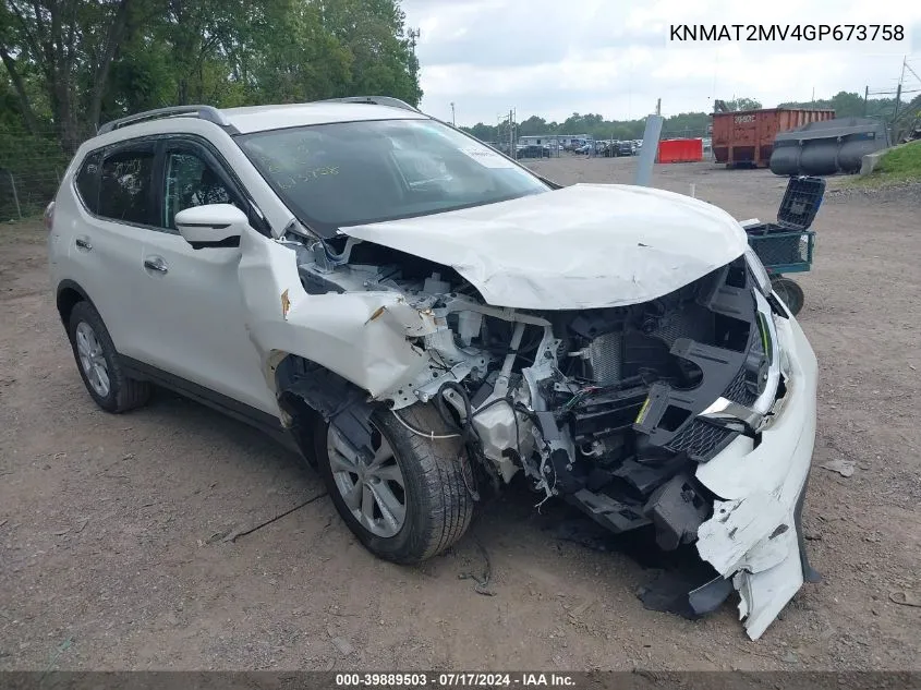 KNMAT2MV4GP673758 2016 Nissan Rogue Sv