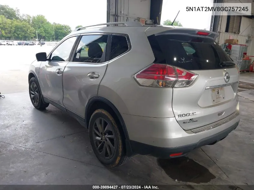 5N1AT2MV8GC757245 2016 Nissan Rogue Sl