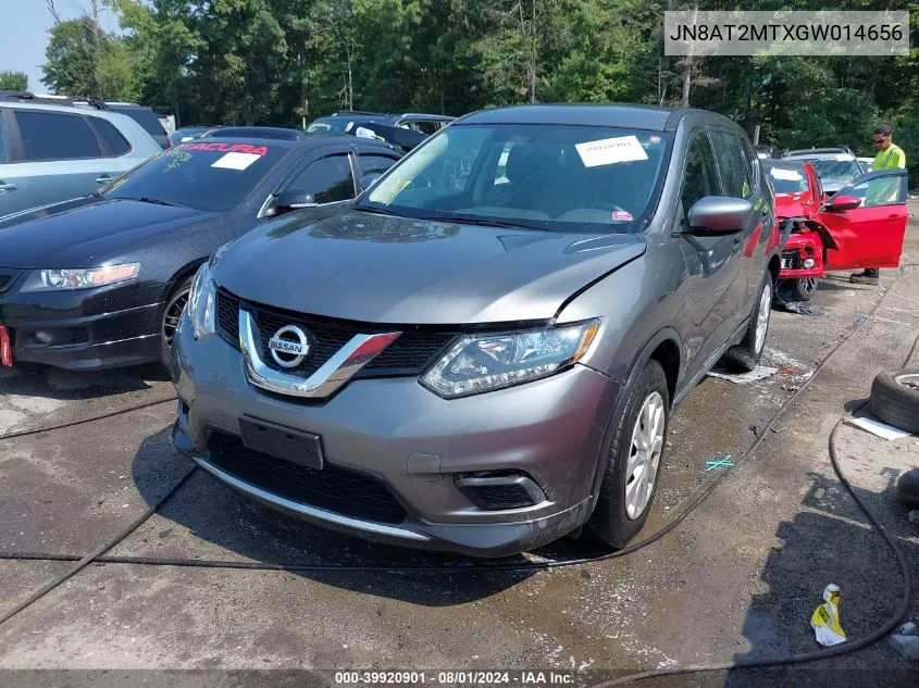 2016 Nissan Rogue S VIN: JN8AT2MTXGW014656 Lot: 39920901