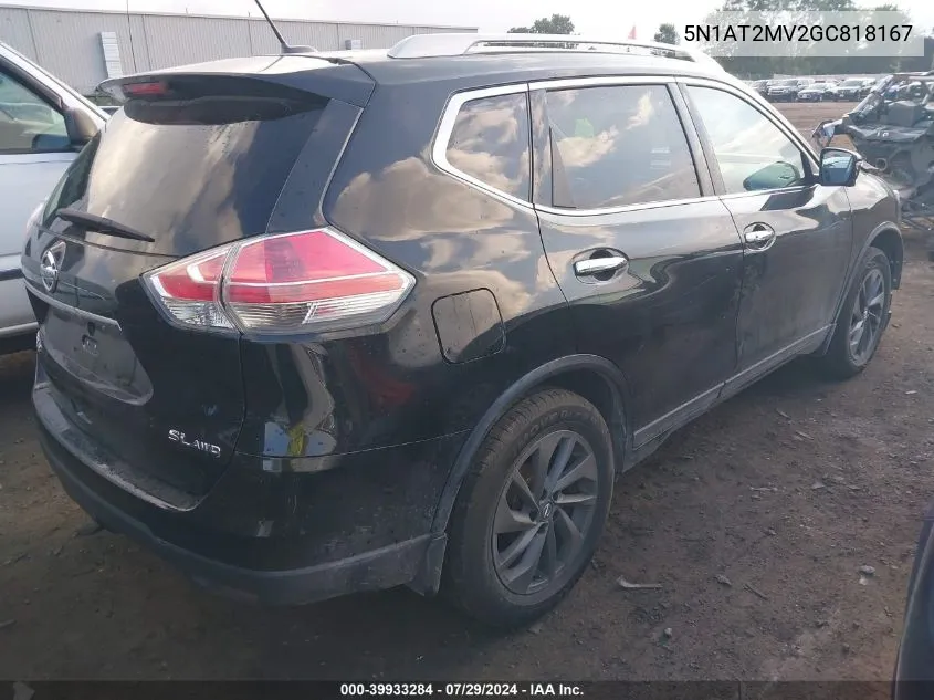 5N1AT2MV2GC818167 2016 Nissan Rogue S/Sl/Sv