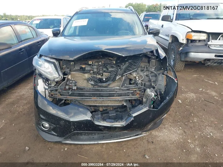 5N1AT2MV2GC818167 2016 Nissan Rogue S/Sl/Sv