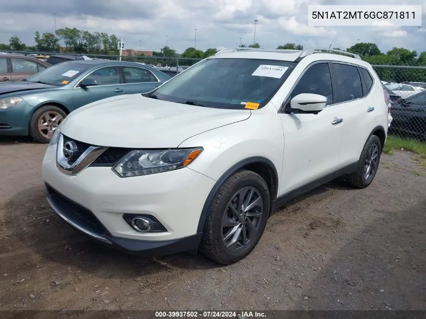 2016 Nissan Rogue Sl VIN: 5N1AT2MT6GC871811 Lot: 39937502