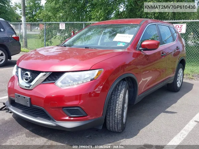 KNMAT2MV7GP610430 2016 Nissan Rogue S