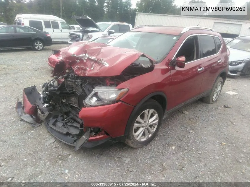 KNMAT2MV8GP690269 2016 Nissan Rogue Sv