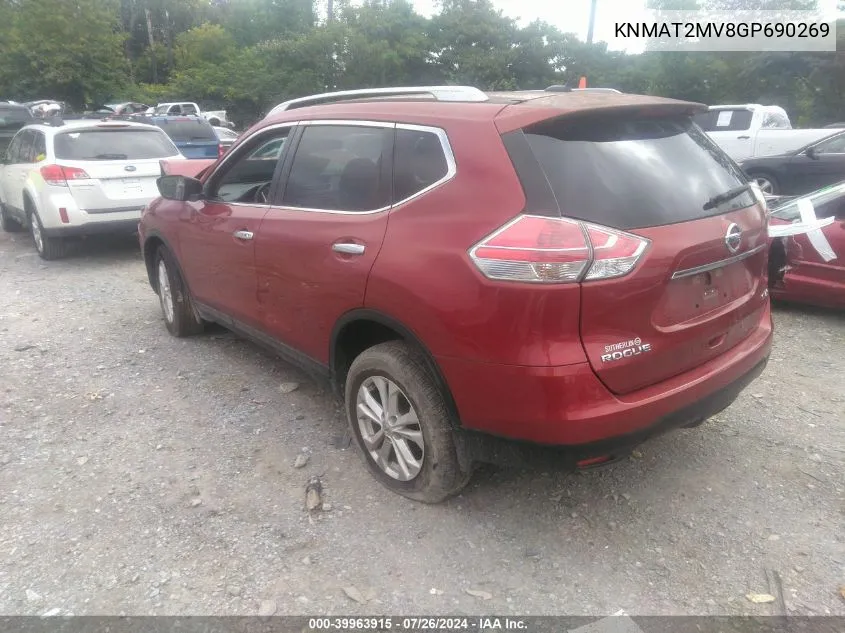 KNMAT2MV8GP690269 2016 Nissan Rogue Sv