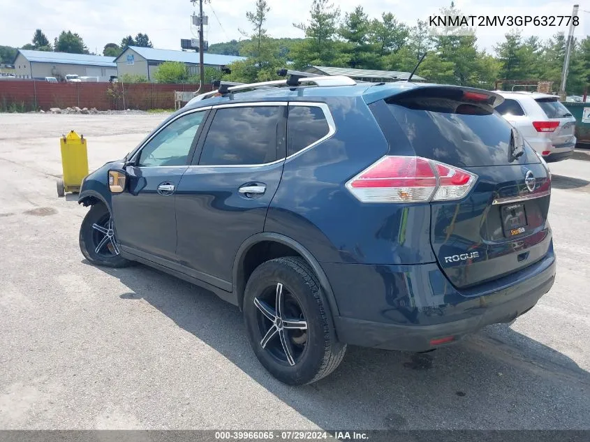 KNMAT2MV3GP632778 2016 Nissan Rogue S