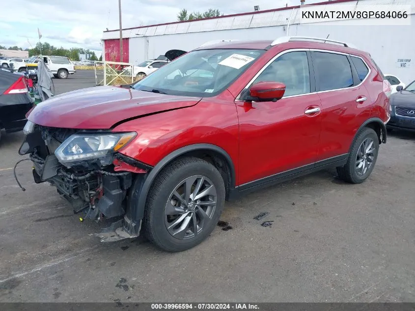 2016 Nissan Rogue Sl VIN: KNMAT2MV8GP684066 Lot: 39966594