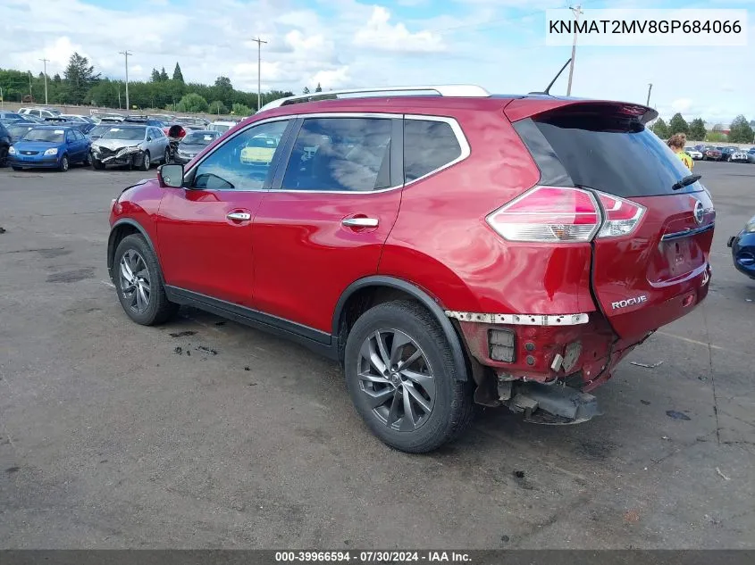 2016 Nissan Rogue Sl VIN: KNMAT2MV8GP684066 Lot: 39966594