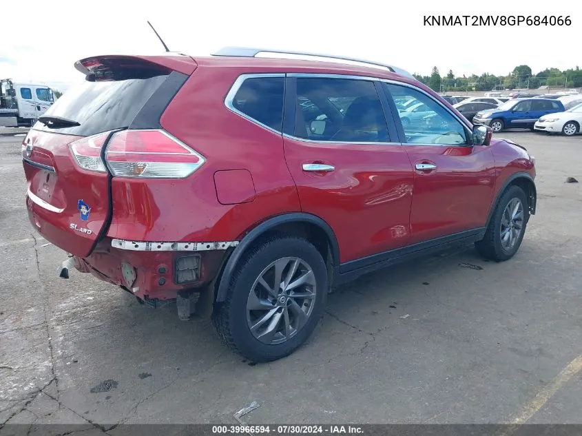 2016 Nissan Rogue Sl VIN: KNMAT2MV8GP684066 Lot: 39966594