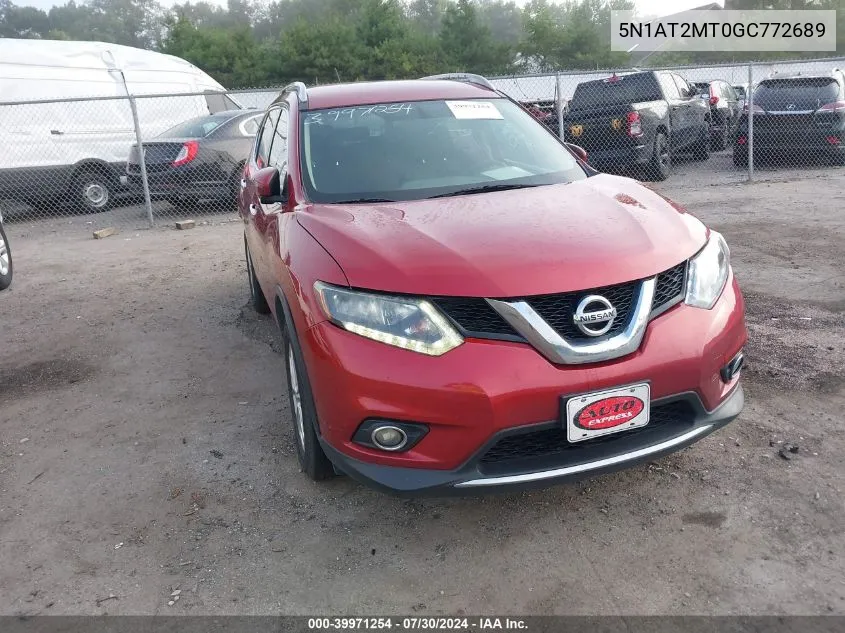 5N1AT2MT0GC772689 2016 Nissan Rogue S/Sl/Sv