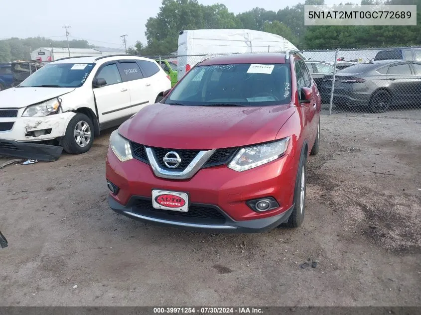 5N1AT2MT0GC772689 2016 Nissan Rogue S/Sl/Sv