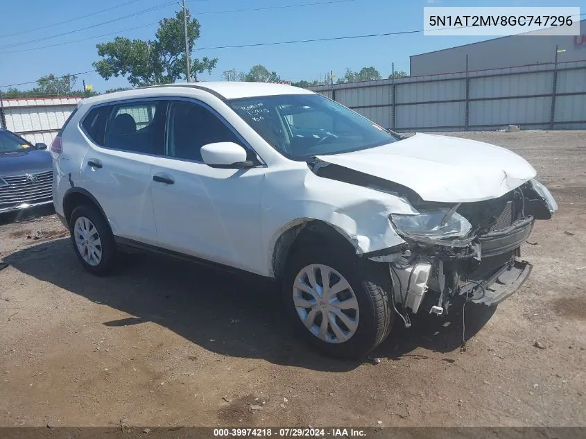 5N1AT2MV8GC747296 2016 Nissan Rogue S/Sl/Sv