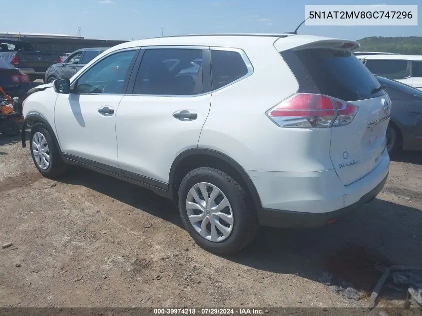 2016 Nissan Rogue S/Sl/Sv VIN: 5N1AT2MV8GC747296 Lot: 39974218