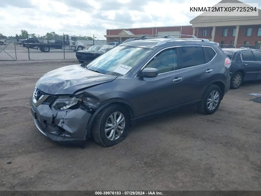 KNMAT2MTXGP725294 2016 Nissan Rogue Sv