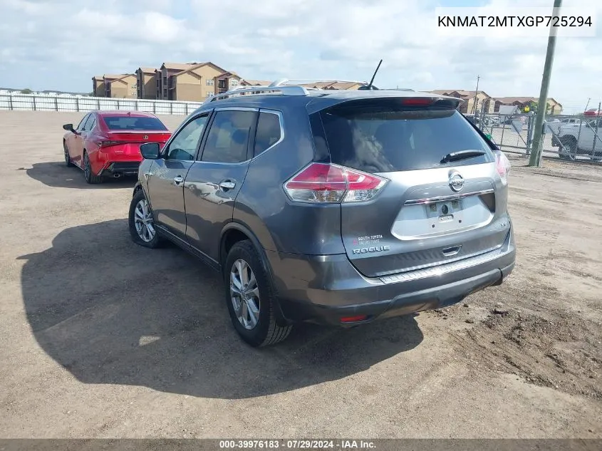 KNMAT2MTXGP725294 2016 Nissan Rogue Sv